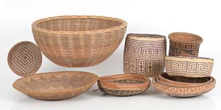 A Group of Ethnographic Baskets