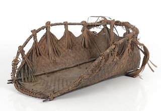 A Native American Basketry Cradleboard