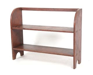 American Country Red Washed Pine Bucket Bench