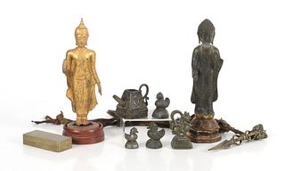 A Group of Asian Bronze Items