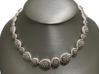 Neiman Marcus " Mouawad Rosette" Collection 17.00 CT Diamond Necklace
