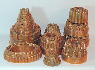 Nine Copper Molds
