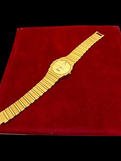 PIAGET Polo Yellow Gold Watch With Day and Date, Circa 1995