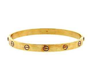 Cartier Love 18k Gold Bangle Bracelet Size 19