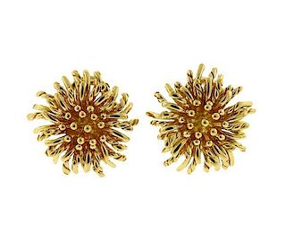 Tiffany &amp; Co 18k Gold Anemone Earrings