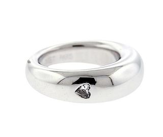 Chaumet 18k Gold Diamond Heart Band Ring