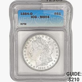 1884-O Morgan Silver Dollar ICG MS64 RPM