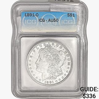 1891-O Morgan Silver Dollar ICG AU50 