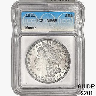 1921 Morgan Silver Dollar ICG MS65 