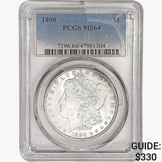 1890 Morgan Silver Dollar PCGS MS64 