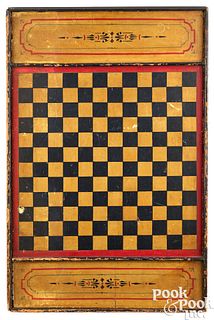 Painted checkers gameboard, late 19th c.
