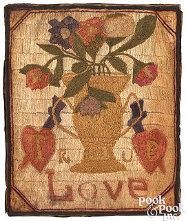True Love embroidery, 19th c.