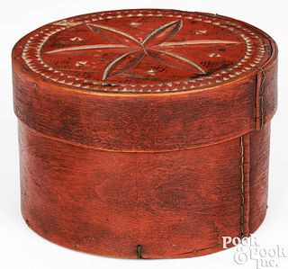 Canadian painted bentwood box, 19th c.