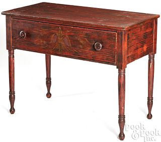New England painted pine dressing table, 19th c.