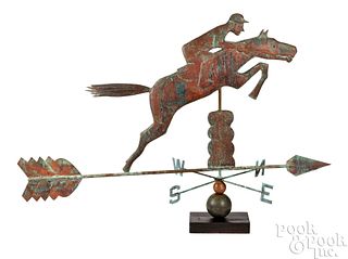 Large swell-bodied copper weathervane