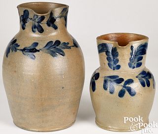 Two Pennsylvania stoneware pitchers, 19th c.