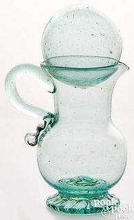 South New Jersey glass creamer, ball cover