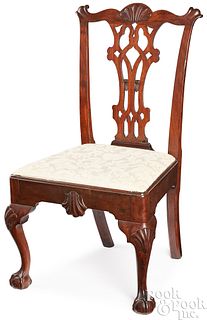 Mid-Atlantic Chippendale mahogany dining chair