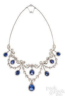 La Belle Époque sapphire and diamond necklace
