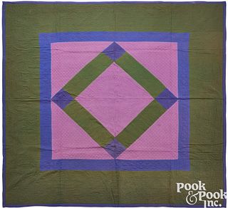 Lancaster County Amish Diamond in a Square quilt