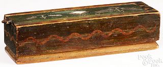 New England painted pine sailor's ditty box