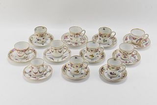 DRESDEN DEMITASSE CUPS AND SAUCERS