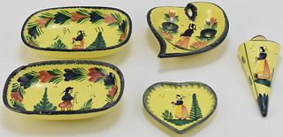 HENRIOT QUIMPER SOLEIL YELLOW ASSORTED POTTERY