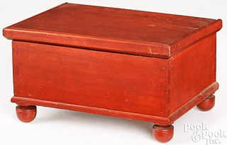 Pennsylvania stained cherry dresser box, 19th c.