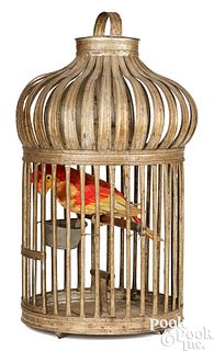 Large tin birdcage, ca. 1900