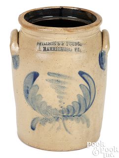 Rare Pennsylvania stoneware crock, ca. 1855
