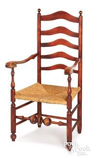 Delaware Valley five-slat ladderback armchair