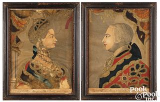 Pair of profile portraits, 18th c.