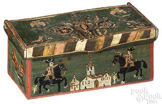 Scandinavian painted beech dresser box, early 19th