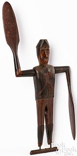 Carved and painted soldier whirligig, 19th c.
