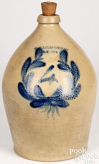 New York four-gallon stoneware jug, 19th c.