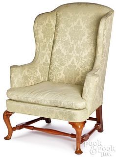 Massachusetts Queen Anne mahogany easy chair
