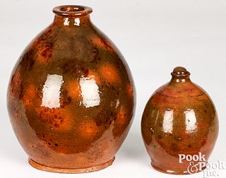 New England ovoid earthenware jug, Gonic-type