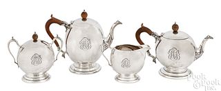 Four piece sterling coffee and tea service