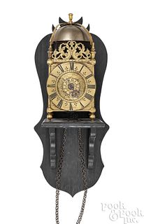 English brass lantern clock, late 17th c.