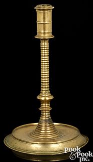 Superb Nuremberg brass candlestick, 16th c.