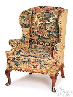 George II mahogany easy chair, mid 18th c.