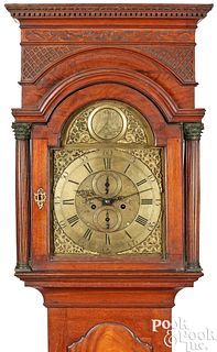 Georgian mahogany tall case clock by Thomas Davies