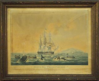 Whaling lithograph