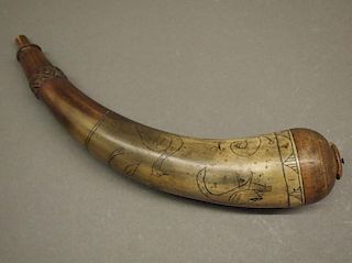 Early 19th c. powder horn