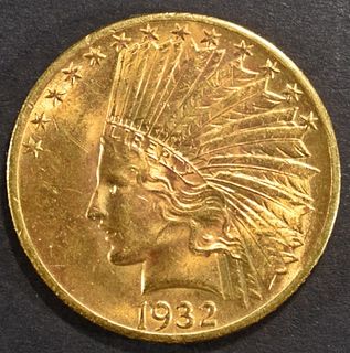 1932 $10 GOLD INDIAN GEM BU
