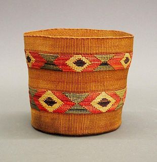 Tlingit polychrome basket