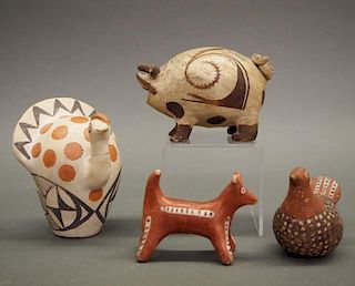 4 Pueblo animal figures