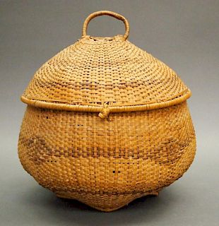 Cherokee lidded storage basket