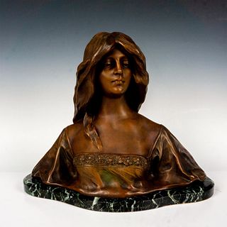Affortunato Gory Art Nouveau Bronze and Marble Bust