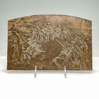 Bronze Relief Wall Plaque, Signed